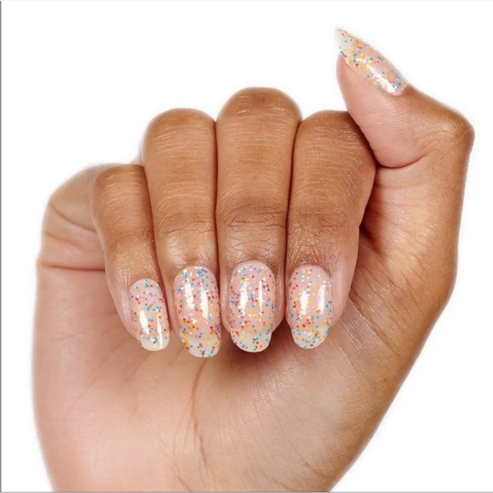 *Retired* Color Street: Sugar High | Rainbow Multicolor Glitter Clear Overlay